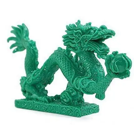 Фэн Шуй 9 &quotнефритовый зеленый дракон база Статуя Фигурка богатство удачи