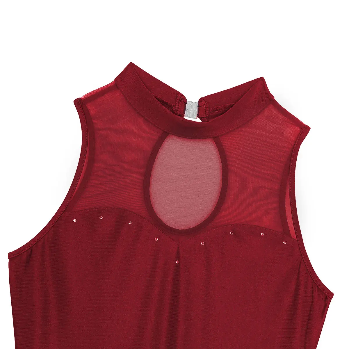 Женский сетчатый купальник без рукавов со встроенным трико платье для балета и