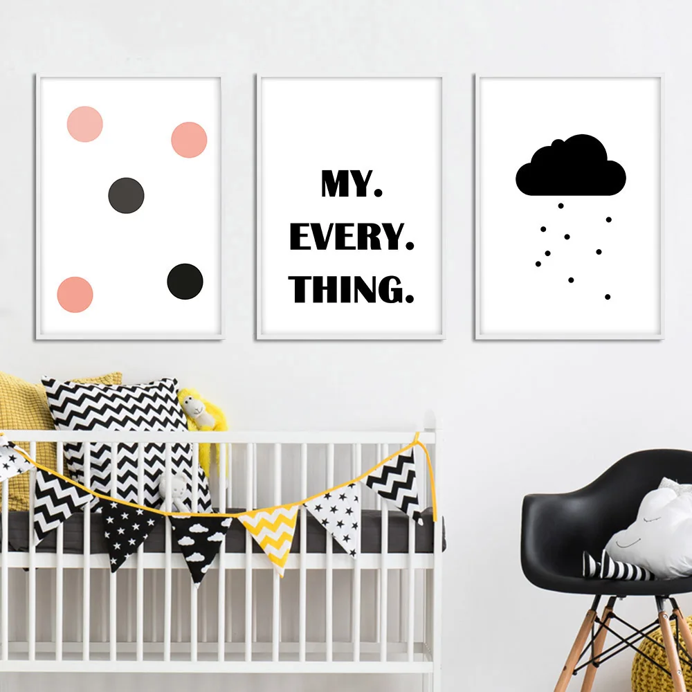 Простой скандинавский Мультфильм Облако письмо свежие украшения для дома без