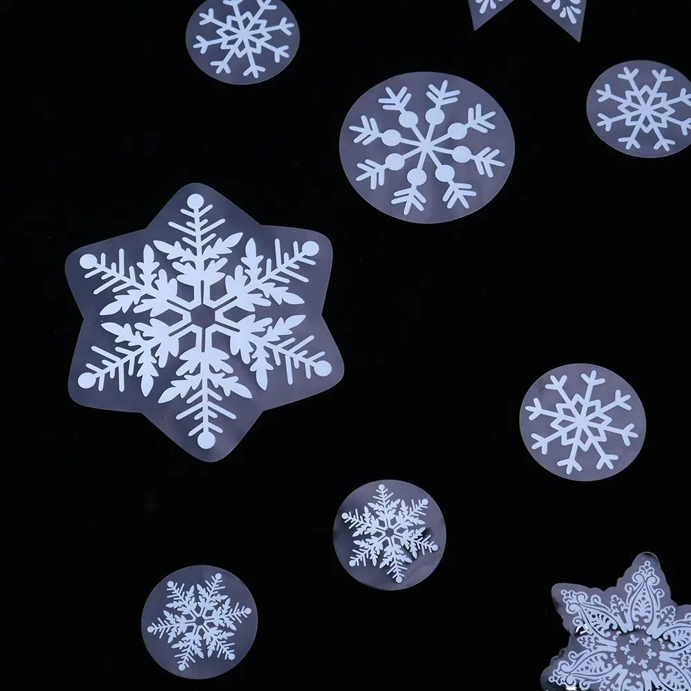 Пластиковые белые рождественские снежинки наклейки на окна многоразовые