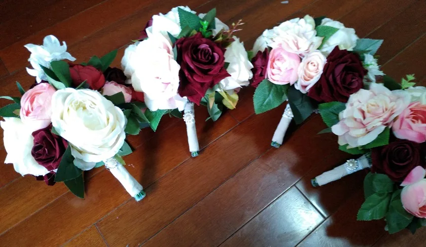 

Wedding Bouquet - Silk wedding flowers Forever Flowers Rustic Wed flowers Bride Bridesmaid mariage