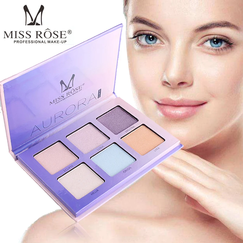 MISS ROSE 6 цветов хайлайтер для лица белый консилер щёки увеличенный профиль коробка