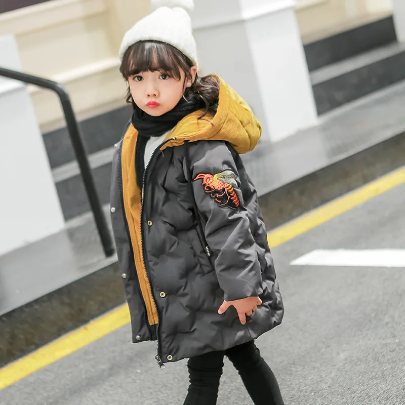 Зимняя одежда для мамы и дочки 2018 хлопковые куртки наряды ребенка подходящий