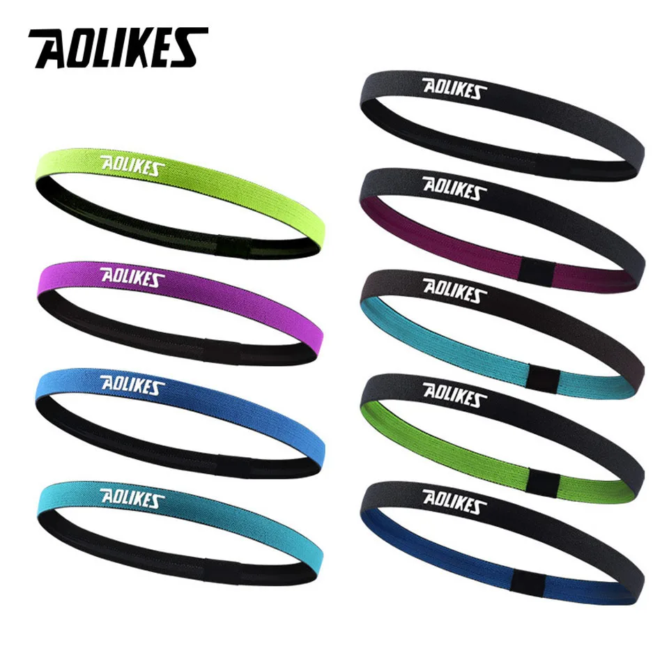 AOLIKES 1 шт. нейлоновая Эластичная головная повязка Нескользящая для мужчин и женщин для йоги повязки для волос бегущие потовые повязки повязка на голову для фитнеса