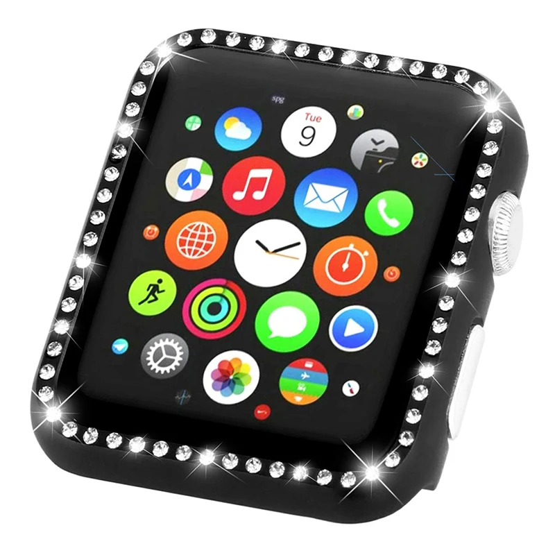 ProBefit блестящее со стразами защитный чехол для Apple Watch Series 3 2 1 38 мм 42 мм Чехлы для iWatch 5 4 Металлический Чехол