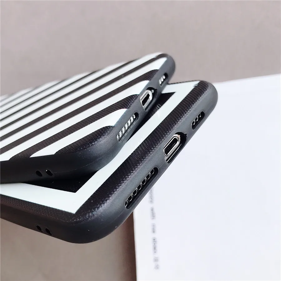 Cover Simple Black and White Series For huawei honor 8c Soft TPU Border Phone Protective Case Huawei Honor 8C |