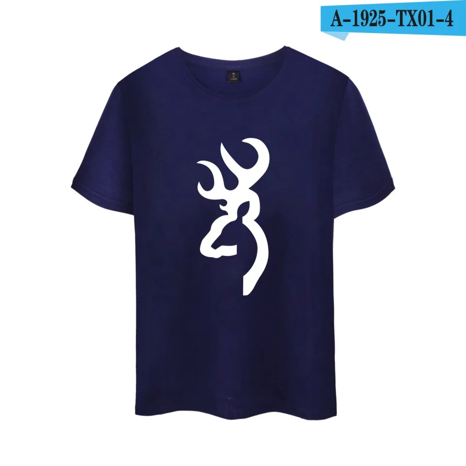 Darkblue Мужская футболка Browning хлопок короткий рукав Футболка Fasmous обжиг ножа футболка Летняя одежда топы Футболка 3XL - Цвет: Darkblue