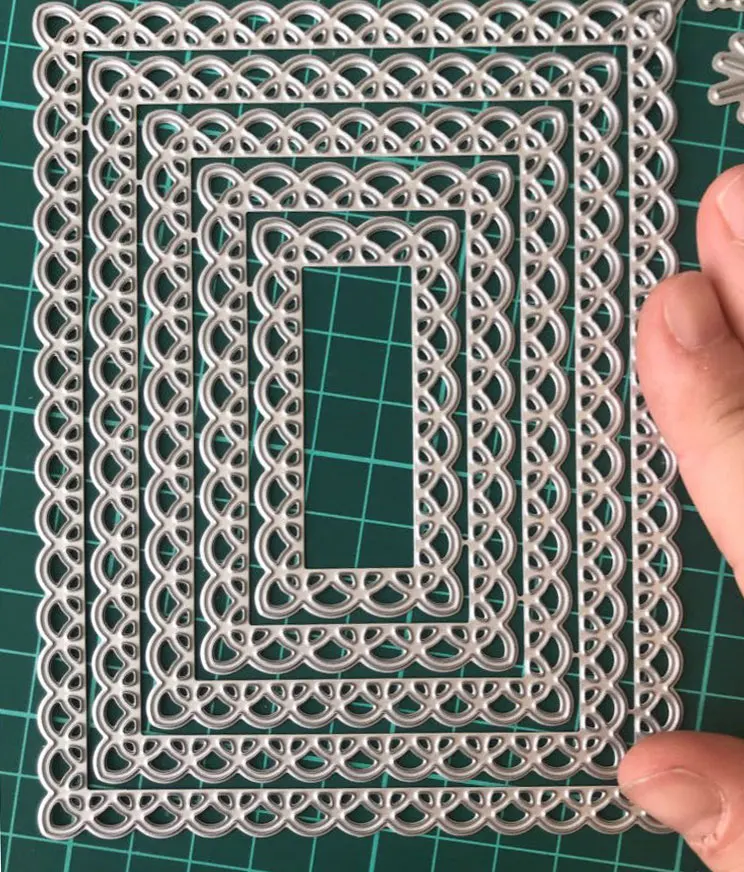 5 шт. сшитые вручную металлические режущие штампы для рукоделия трафарет