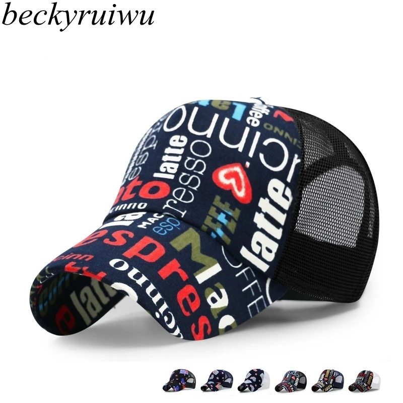 Beckyruiwu взрослых Лето Бейсбол Кепки s Для Женщин Сетка солнцезащитные Шапки мужчин