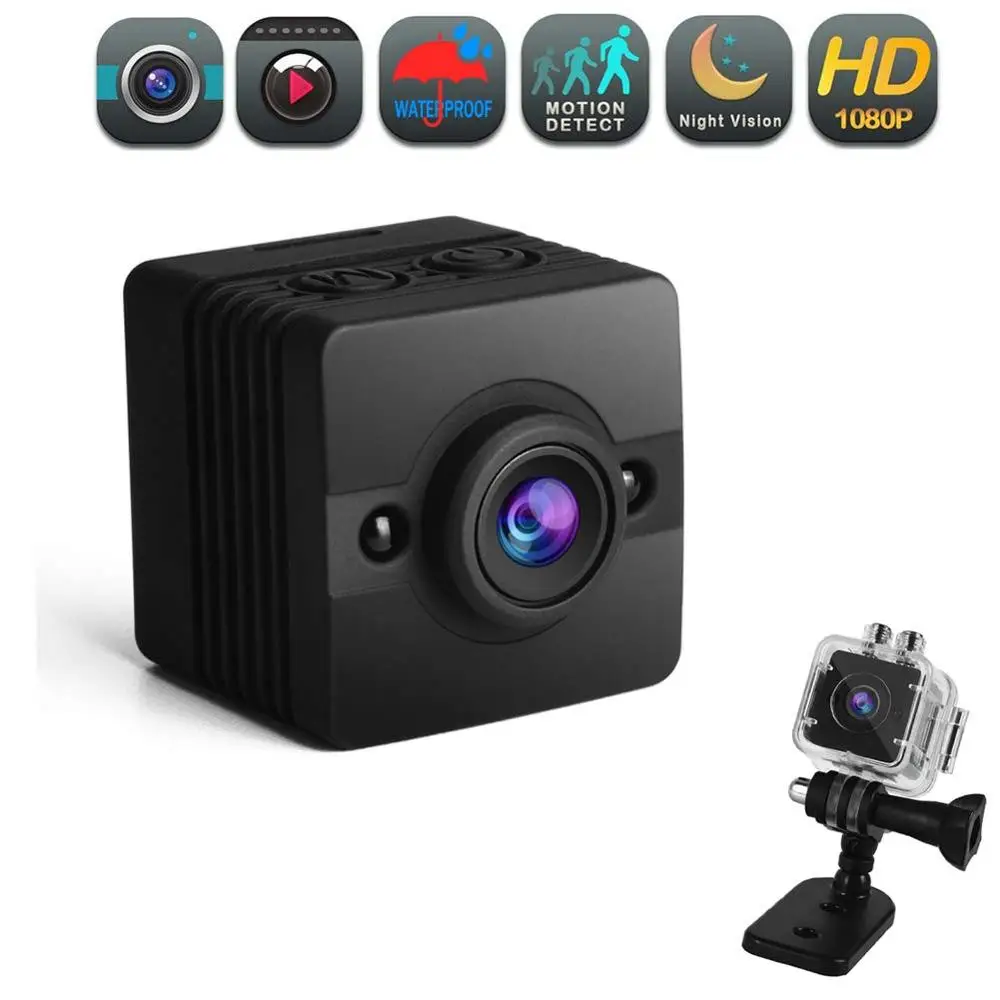 Мини камера HD 1080P SQ12 ночного видения DVR беспроводная инфракрасная видеокамера