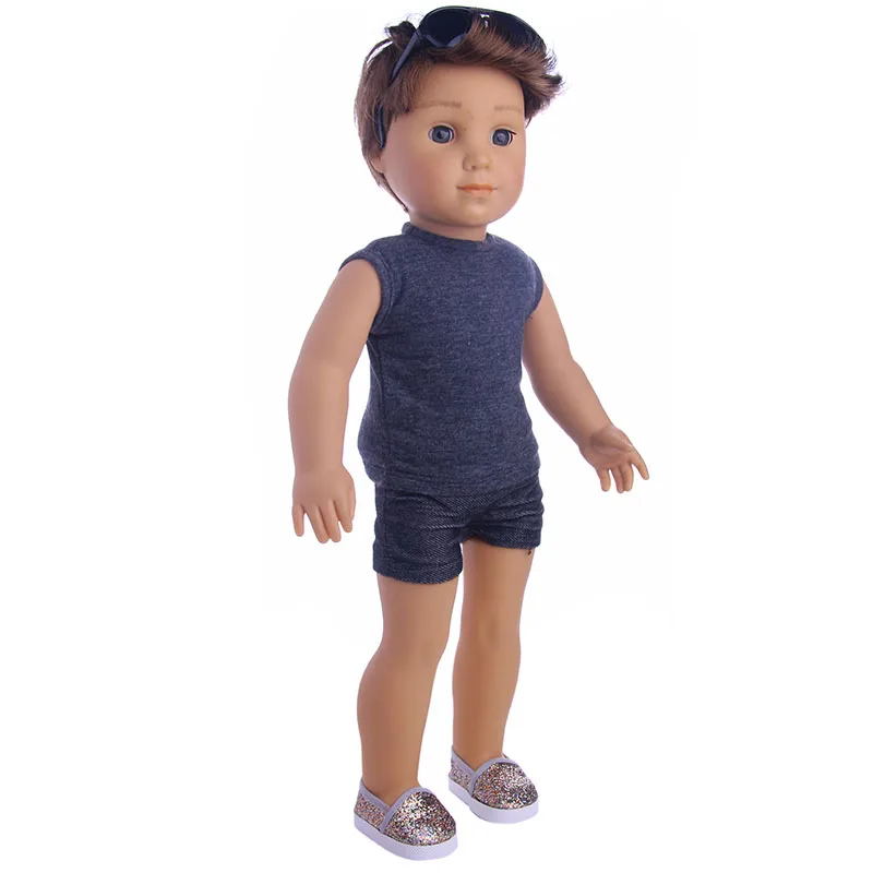 Лучший милый подарок однотонный костюм (рубашка праймера + шорты) для куклы Логан