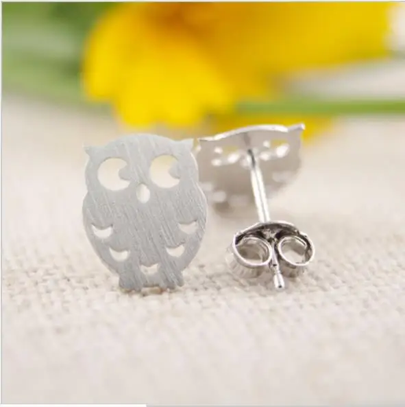 Модные серьги-гвоздики с совой | Украшения и аксессуары