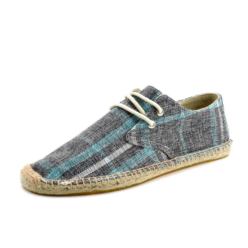 New Fisherman Shoes Canvas AAA Men Casual Male Driving Breathable Lace-Up Flats Espadrille 772 | Обувь