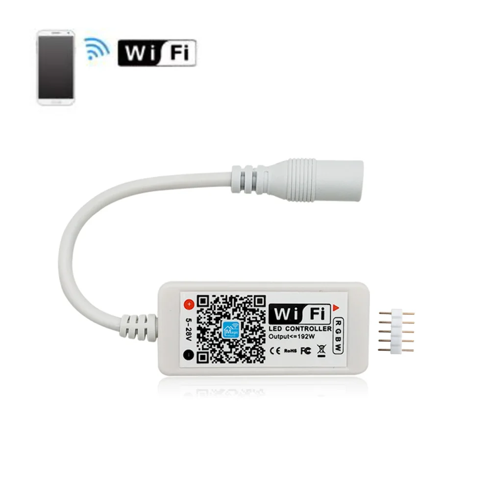 DC5-28V Мини wifi Bluetooth RGB/RGBW Led контроллер Диммер Amazon Alexa Google домашний телефон для полосы светильник