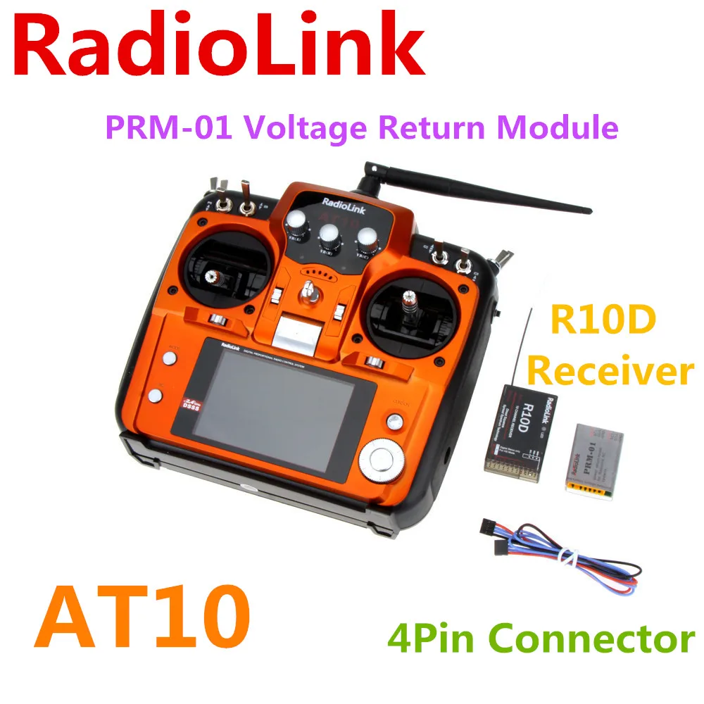 RadioLink AT10 AT 10 2 4G 10CH радио Системы передатчик R10D приемник PRM 01 модуль возврата