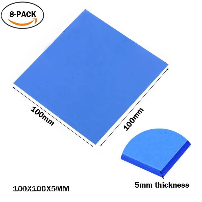 8pcs100X100X5mm 8 шт./компл. 8 Размеры 100x0,5, 1, 1,5 odair/тонкий белый кардиган с длинным рукавом для девочек возрастом 2 2,5, 3,4, 5 мм сине-белые чип силикон радиатор Термальность Pad - Цвет лезвия: 8pcs100X100X5mm