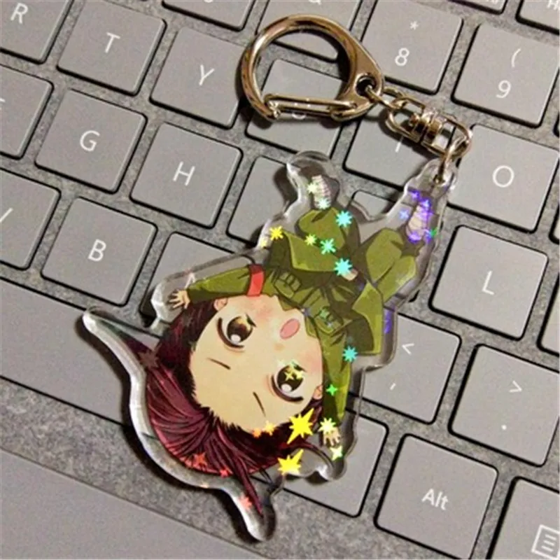 A Аниме мультфильм Axis Powers Hetalia APH Альфреда Фелисиано Ludwig Arthur акриловый брелок для ключей Хэллоуин косплей рождественский подарок - Цвет: A