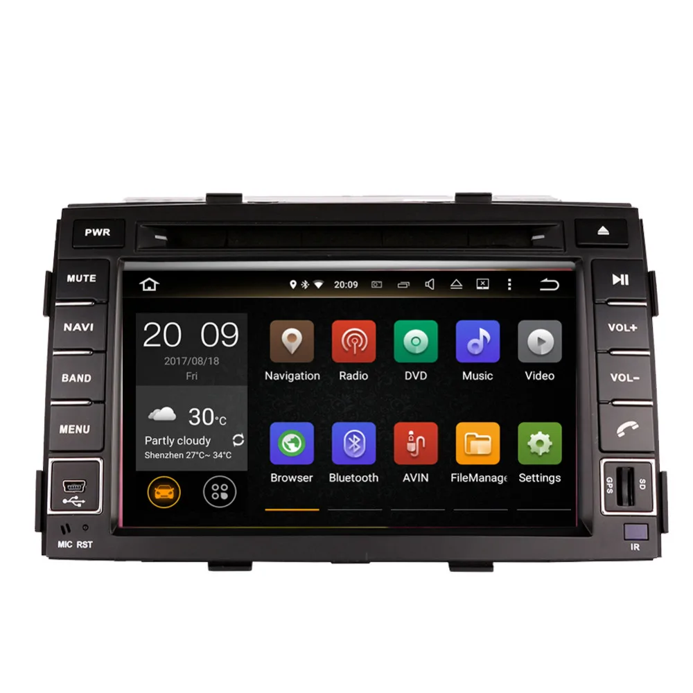 2 Din Android 7 1/8 0 Автомобильный GPS навигатор CD DVD плеер для Kia Sorento 2010 2011 2012