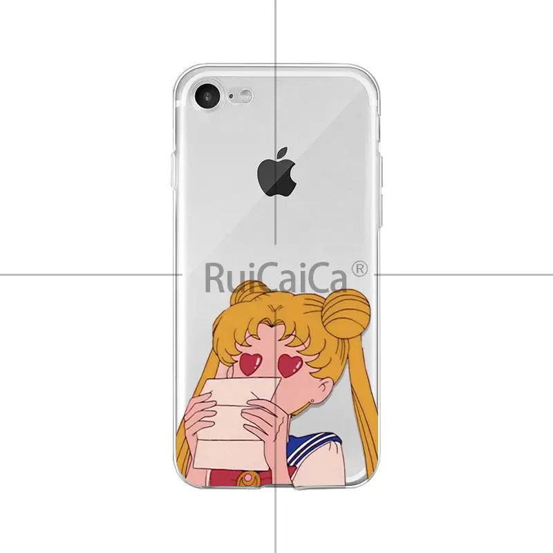 Ruicaica Anime Sailor Moon cute Simple Cases Fashion Color phone Cover for Apple iPhone 8 7 6 6S Plus X XS max 5 5S SE XR | Мобильные