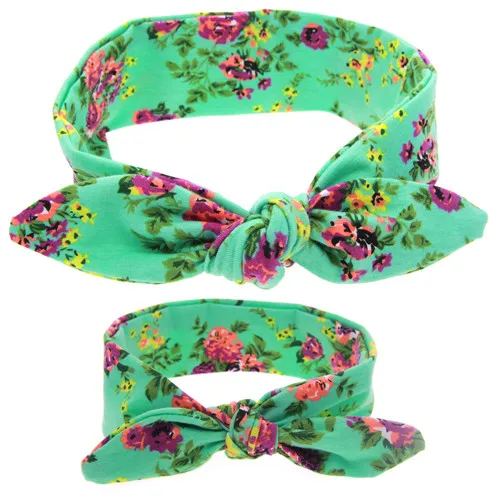 

10sets Mom and Me boho Turban Headband Pair Set Top Knotted Headband Set Fashion Girls and Mommy Cotton Headwrap Set