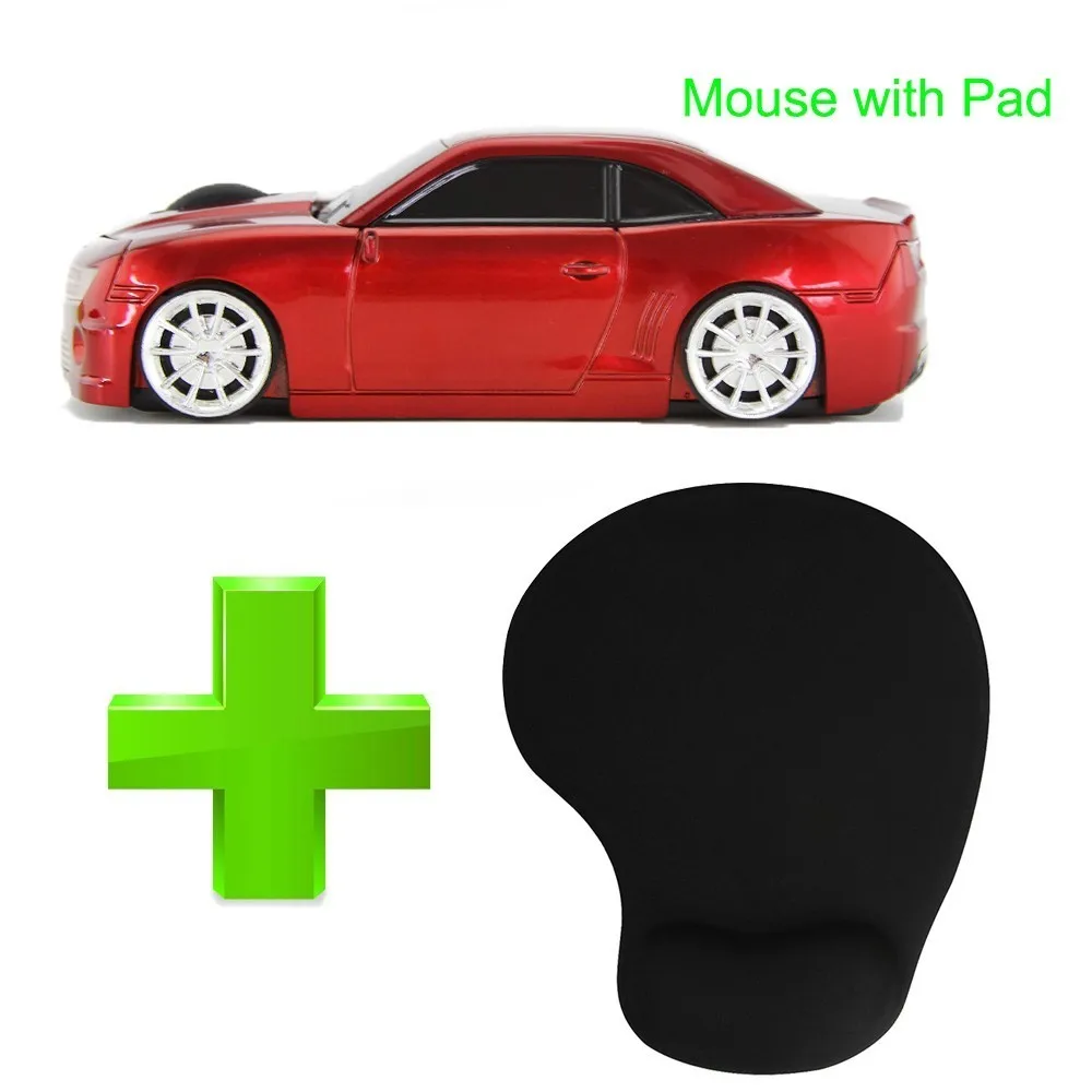 Red Mouse And Pad CHYI USB Беспроводная оптическая мышь для геймера 3D классная Спортивная Автомобильная мышь Sem Fio 16000PDI компьютерные мыши с ковриком для Мыши для ПК и ноутбука - Цвет: Red Mouse And Pad