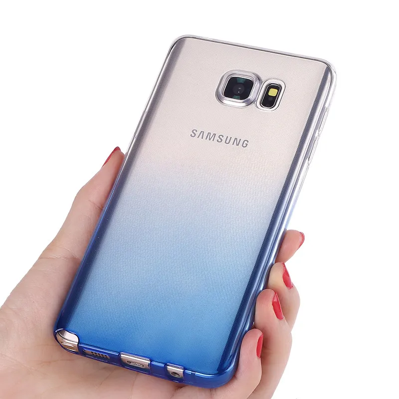 Ultra Thin Transparent Soft Silicone TPU Gradient Color Cover Case For Samsung Galaxy Note 3 4/5 / 8 9 N9100 N9200 Phone Shell |