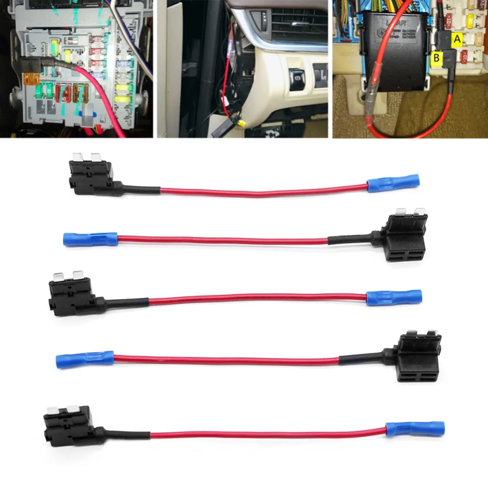 5 шт. 10А стандартный предохранитель для цепи держатель ACU Piggy Back Tap Fusible|fuse box holder|blade