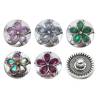 hot 031 3d 18mm 20mm rhinestone metal snap button for bracelet necklace jewelry for women fashion accessorie