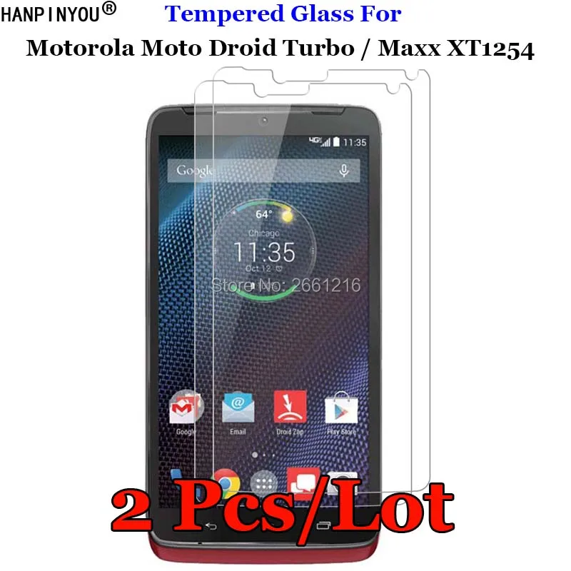 2 шт./лот закаленное стекло 9H 2.5D для Moto XT1254 Премиум Защитная пленка Motorola Droid Turbo / Maxx