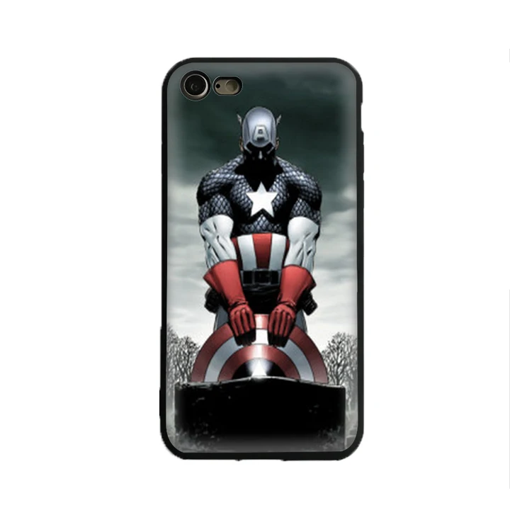 SKEROS Капитан Америка 6 (2) ТПУ мягкий чехол для телефона iPhone X 5 5S Se S 7 8 Plus # ta62 |