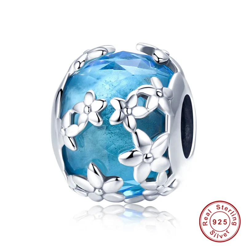 Браслет Pandora,, 925 пробы, серебро, морская Русалка, звезда, бабочка, стеклянные бусины, S925, сделай сам, циркон, Маргаритка, пчела, подвески - Цвет: asd878