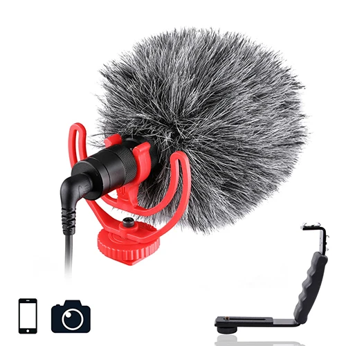 Kits 2 YC-VM100 Запись видео Микрофон компактный видео микро накамерный Запись микрофон для iPhone X 8 7 huawei Nikon Canon DSLR VS BY-MM1 - Цвет: Kits 2
