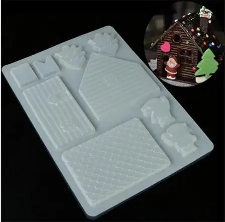 Модная забавная форма сделай сам для торта шоколада рождественского дома конфет