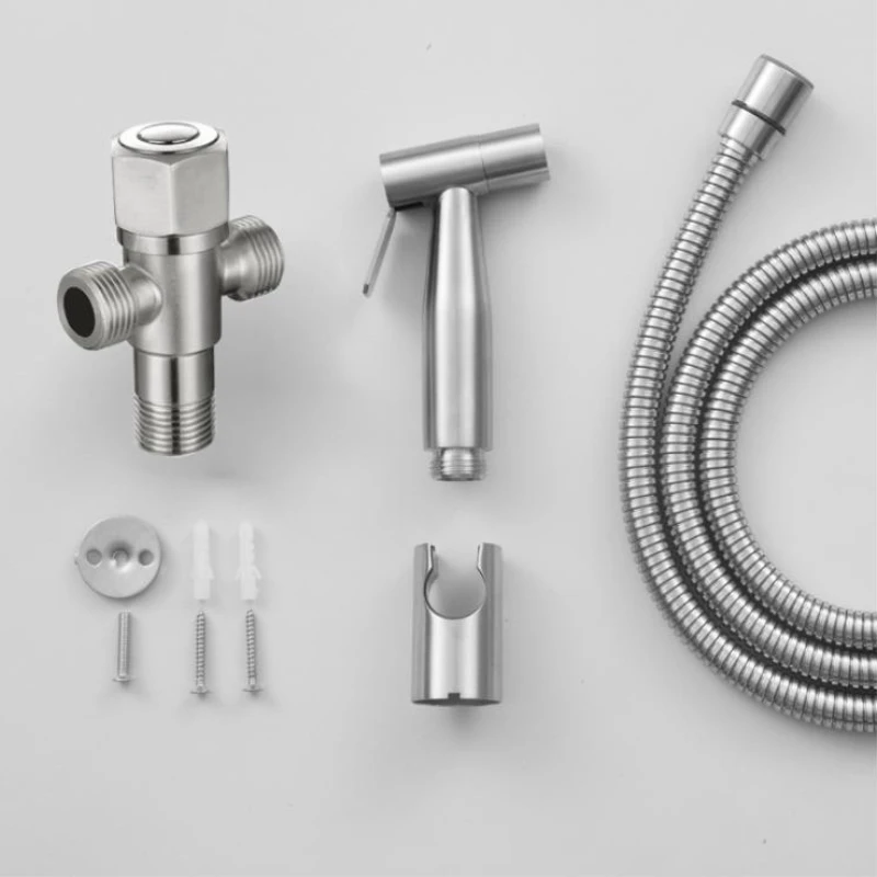 

304 Stainless Steel Bidet Faucet Bathroom Bidet Shower Set Shower Faucet Toilet Bidet Muslim Shower Wall Mounted