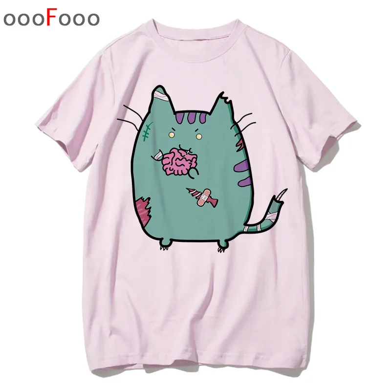 Женская футболка Pusheen Женский Топ с котом Мультяшные милые футболки корейские