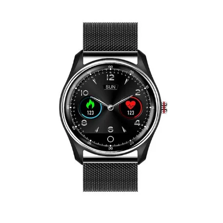 LYKRY MX9 ЭКГ PPG Мужские Женские Смарт-часы кровяное давление монитор сердечного ритма IP68 Смарт-часы водонепроницаемые Смарт-часы Android - Цвет: Black Steel