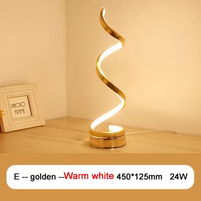 E warm white--golden Настольный светильник с защитой глаз, прикроватный светильник для спальни, Настольный светильник для гостиной, кабинета, спальни, светильник, светодиодный - Цвет абажура: E warm white--golden