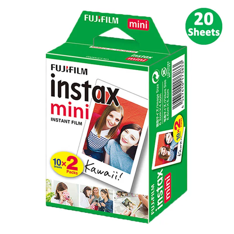 Белая пленка для Fuji Instax Мини-пленка мини 9 Фотобумага 10/20 Вт, 30 Вт, листы белые однотонные Радуга Макарон Для камеры моментальной печати Mini 7s 8 70 90 Камера - Цвет: 20 Sheet Mini White
