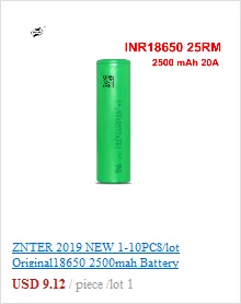 ZNTER для sony 18650 2600 MAH Da батарея 3,6 V 18650 Bateria US18650 VTC5 Alta dreno de DESCARGA 30A