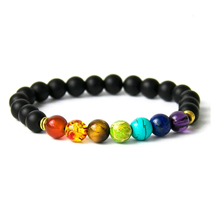 Женский браслет из 7 чакр|7 chakra bracelet|yoga braceletbracelet men black |