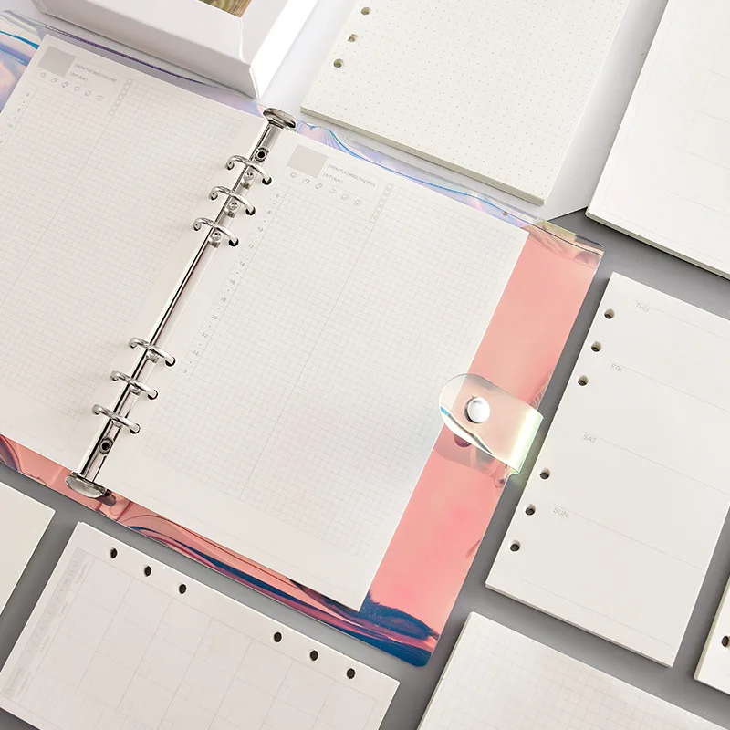 

45 Sheets Business A5 A6 Loose Leaf Notebook Refill Spiral Binder Index Inside Page Monthly Weekly To Do List Paper Stationery