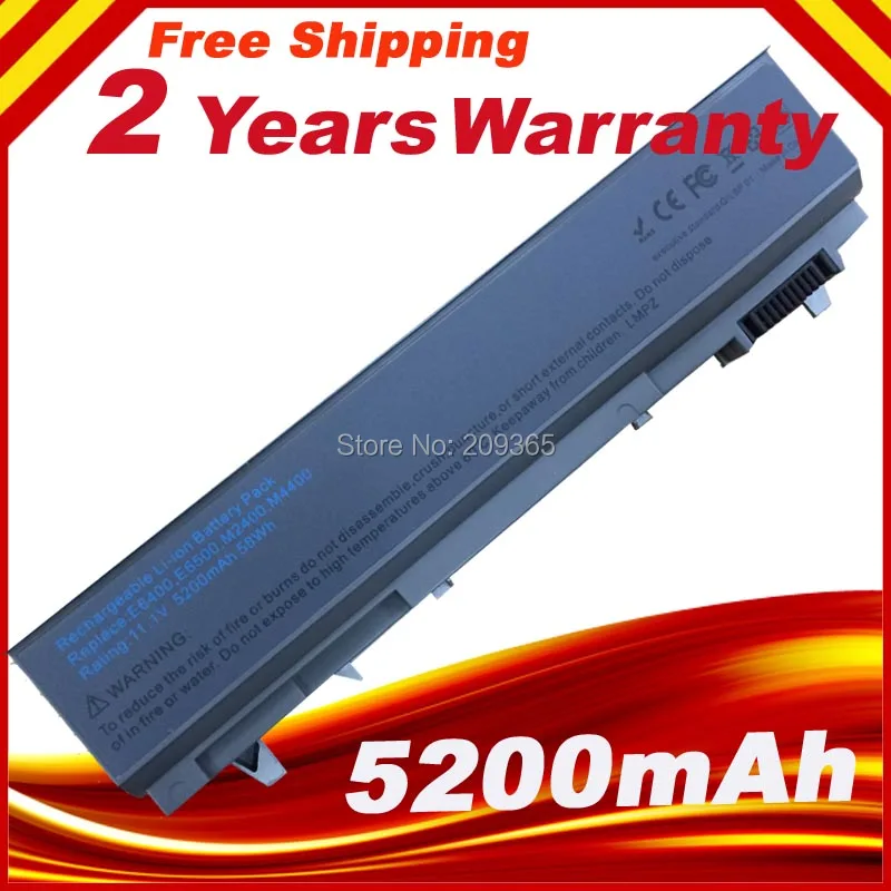 Аккумулятор для ноутбука Dell Latitude E6410 E6400 батарея E6500 E6510 PT434 PT435 PT436 PT437 Бесплатная