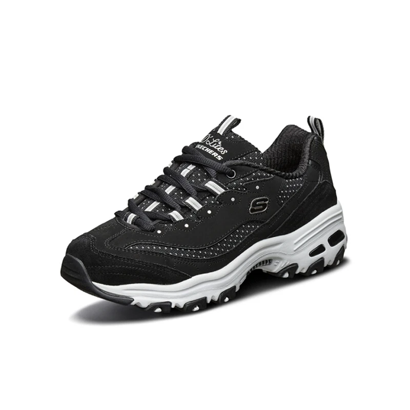 Skechers D'LITES/Повседневная обувь; женские модные теннисные кроссовки на платформе; женские дышащие кроссовки на плоской подошве; 13142-BKW