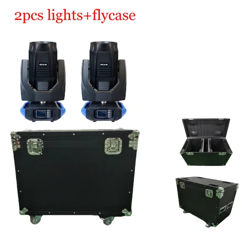 2 lights in 1 case 2 шт. огни плюс flycaes 17R Sharpy 3в1 350 Вт движущийся головной Луч света Двойные призмы для сценического эффекта диджей ночной клуб свадьба - Цвет: 2 lights in 1 case