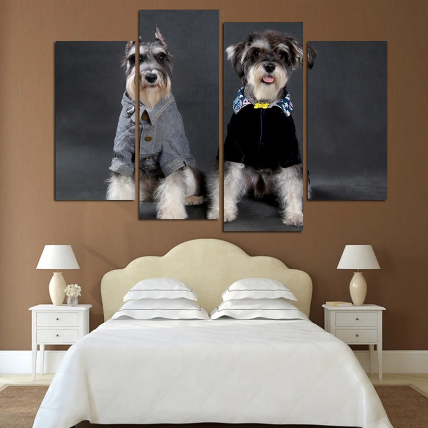 4 шт. Rena Snow Dogs HD Декоративная Настенная картина Художественная печать живопись на