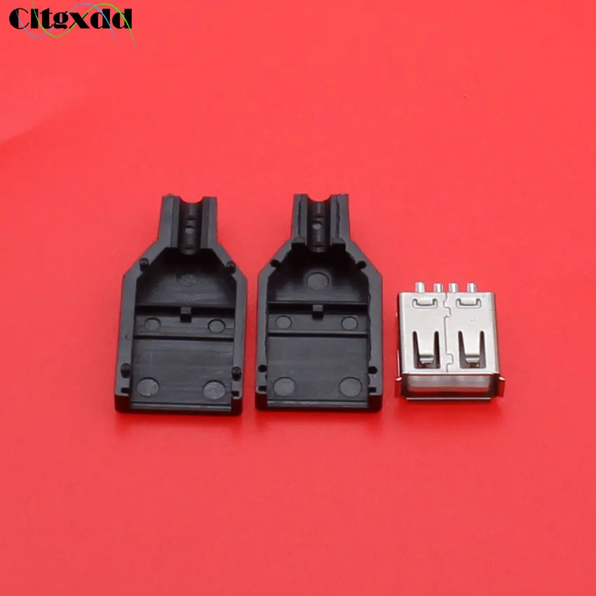 Cltgxdd 1 шт. USB-разъем сделай сам 2 0 интерфейс зарядки 3 в Черный USB-адаптер сборе