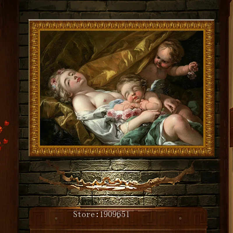 Классические религиозные фигурки обнаженная женская холщовая печать масляная