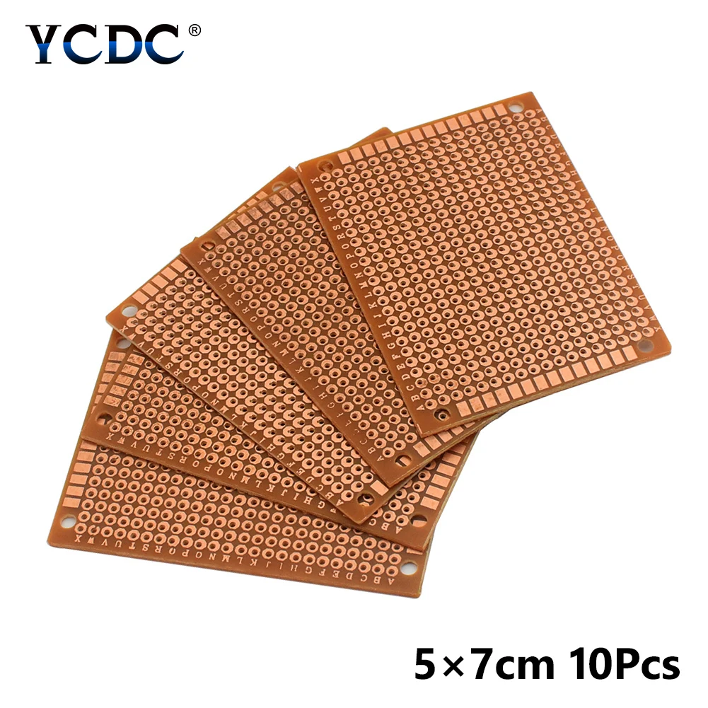 10 шт. 5x7 см PCB прототип Универсальный печатная плата для DIY Arduino универсальная