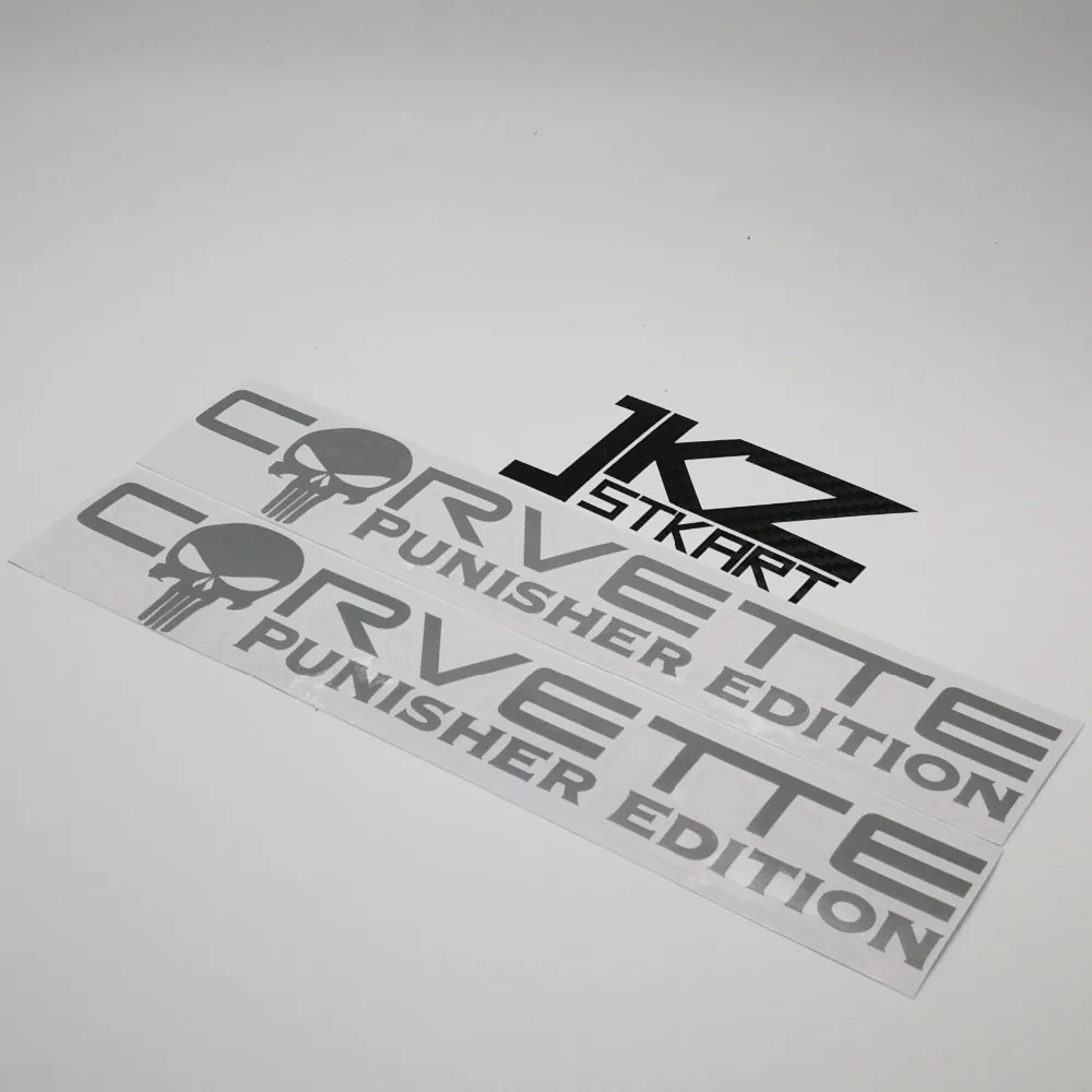 JKZ STKART 2 Pa виниловая высеченная наклейка на автомобиль наклейка Corvette Punisher Edition 20x3,5 см наклейка на мотоцикл шлем для ноутбука s