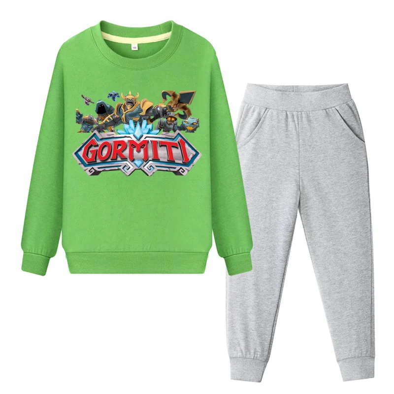 Child Pullover Coat+Pant Suit For Kids Clothing Sets Boys Gormiti Game Clothes Set Girls Pink Sports Tracksuits Baby 2019 WL105 | Детская